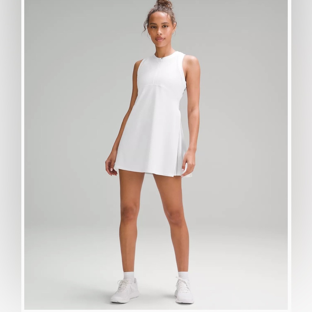 COPY - COPY - COPY - COPY - Grid texture sleeveless tennis dress